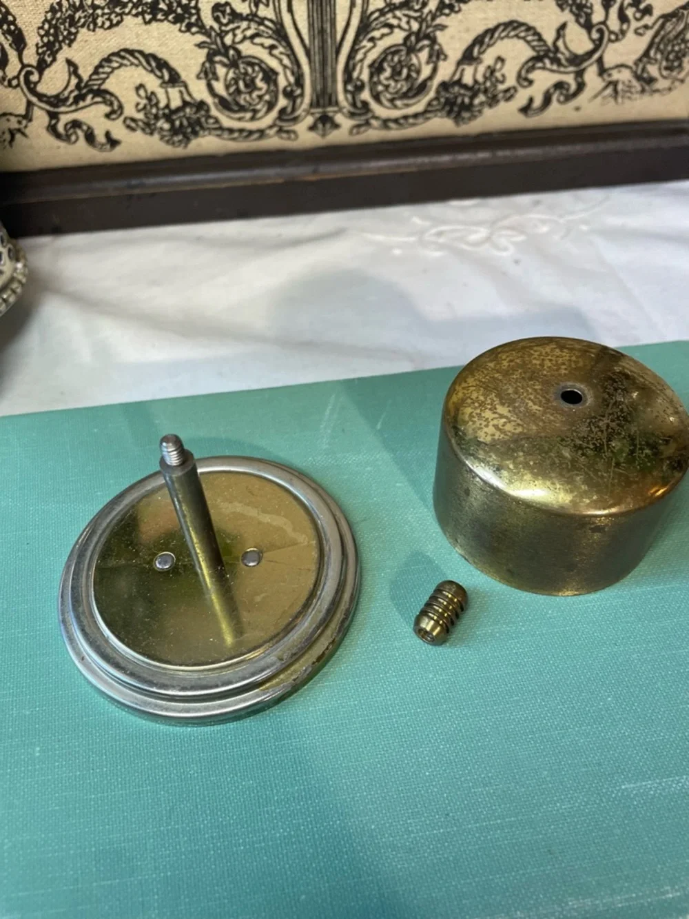 Vintage solid Brass stamp dispenser
